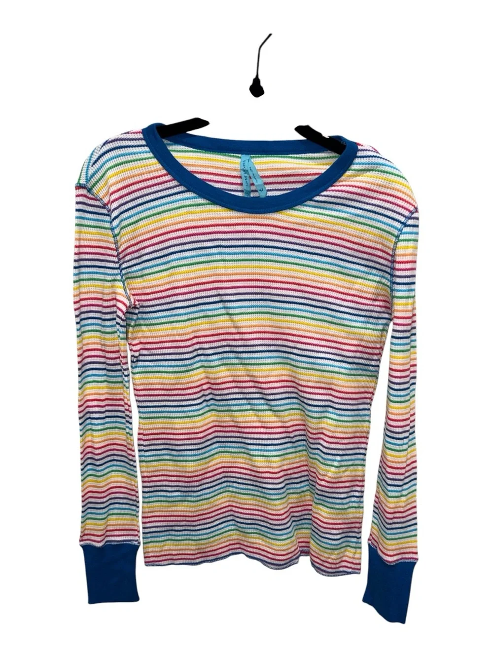 Victoria’s Secret Rainbow Stripe Waffle Knit Pajama Set XS NWT Lounge Set